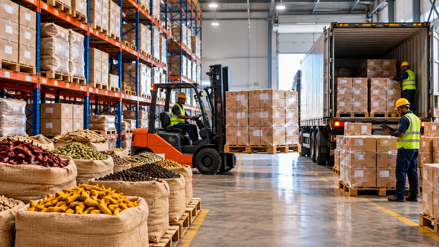 Spice warehouse and distribution operations